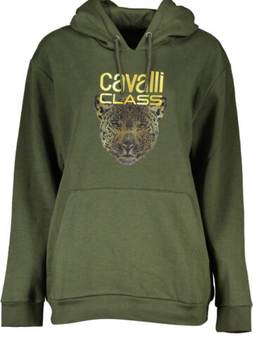 CAVALLI CLASS WOMEN'S ZIPLESS SWEATSHIRT GREEN QXT66ZCF062_VE03597