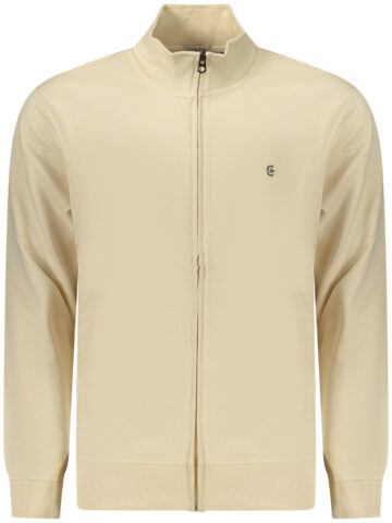 COVERI MOVING MEN'S BEIGE ZIP-UP SWEATSHIRT FE4906_BESABBIA