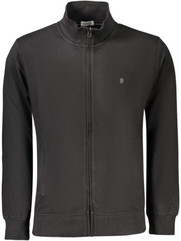 COVERI MOVING MEN'S BLACK ZIP-UP SWEATSHIRT FE4906_NENERO