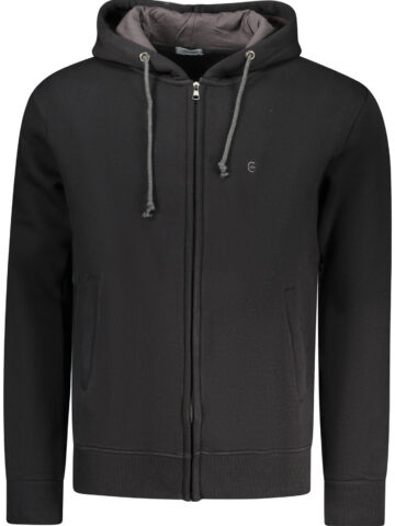 COVERI MOVING MEN'S BLACK ZIP-UP SWEATSHIRT FE4618_NENERO