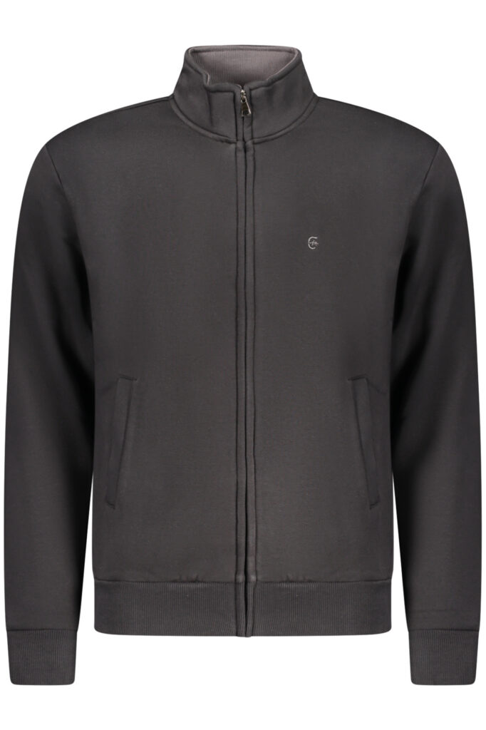 COVERI MOVING MEN'S BLACK ZIP-UP SWEATSHIRT FE4619_NENERO