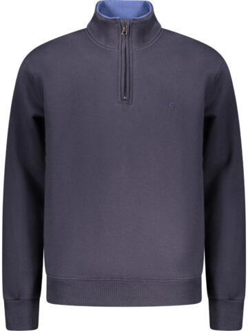 COVERI MOVING MEN'S BLUE ZIP-LESS SWEATSHIRT FE4616_BLBLU
