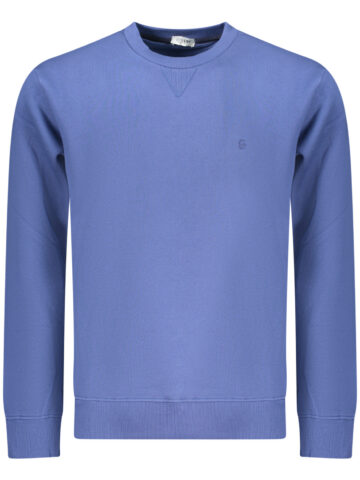 COVERI MOVING MEN'S BLUE ZIP-LESS SWEATSHIRT FE4615_BLDENIM