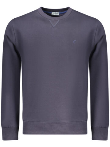 COVERI MOVING MEN'S BLUE ZIP-LESS SWEATSHIRT FE4615_BLBLU