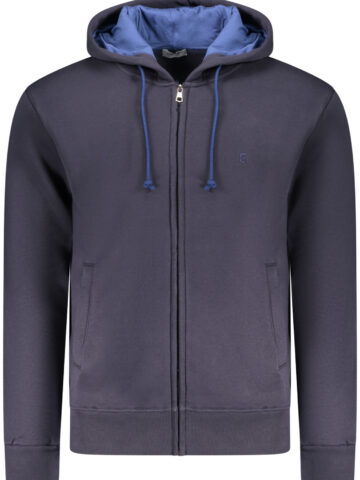 COVERI MOVING MEN'S BLUE ZIP-UP SWEATSHIRT FE4618_BLBLU