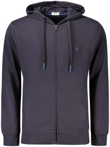 COVERI MOVING MEN'S BLUE ZIP-UP SWEATSHIRT FE4907_BLBLU