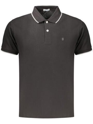 COVERI MOVING MEN'S SHORT-SLEEVE POLO SHIRT BLACK PQC100_NENERO