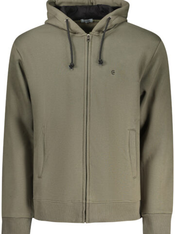 COVERI MOVING MEN'S ZIP-UP SWEATSHIRT GREEN FE4618_VEARMY