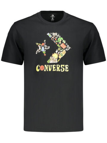 Converse Men's Short-Sleeved T-Shirt, Black CVM6T098_NE001