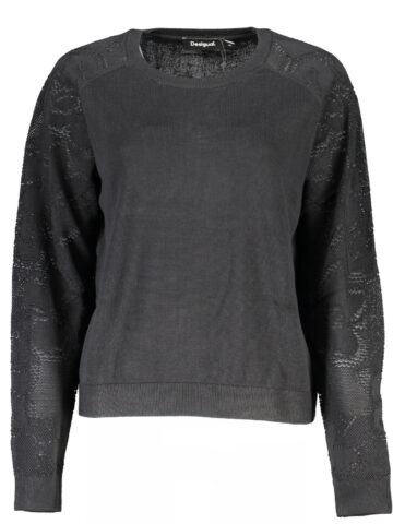 DESIGUAL BLACK WOMEN'S SWEATER 24SWJF09_NE2000