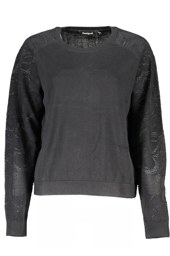 DESIGUAL BLACK WOMEN'S SWEATER 24SWJF09_NE2000