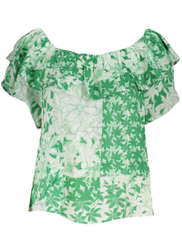 DESIGUAL GREEN WOMEN'S SHORT SLEEVE T-SHIRT