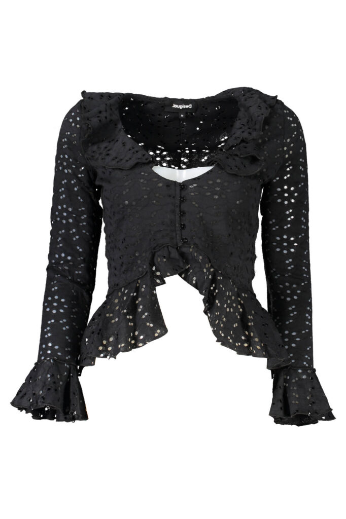 DESIGUAL LONG SLEEVE SHIRT WOMEN BLACK 23SWTKBY_C85F8FF_NERO2000