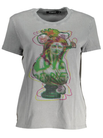 DESIGUAL SHORT SLEEVE T-SHIRT WOMEN GREY