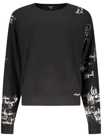 DESIGUAL WOMEN'S BLACK SWEATER 26SWJF10_NE2000