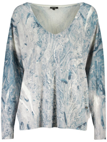 DESIGUAL WOMEN'S BLUE SWEATER 26SWJF06_AZ5094
