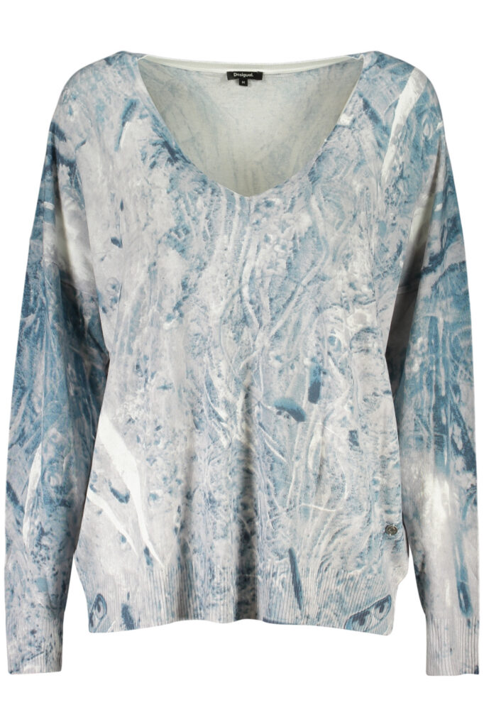 DESIGUAL WOMEN'S BLUE SWEATER 26SWJF06_AZ5094
