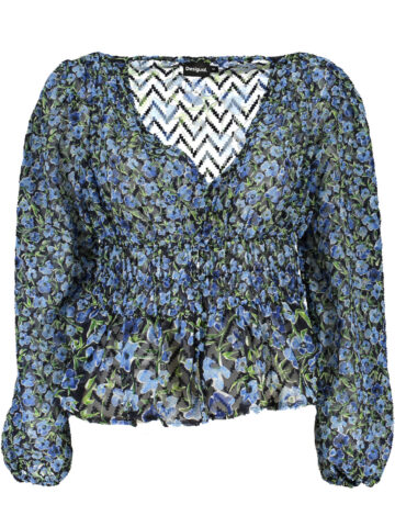 DESIGUAL WOMEN'S BLUE SWEATER 24SWBW17_BL5000