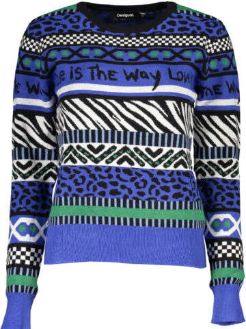DESIGUAL WOMEN'S BLUE SWEATER 23WWJF48_BL5000