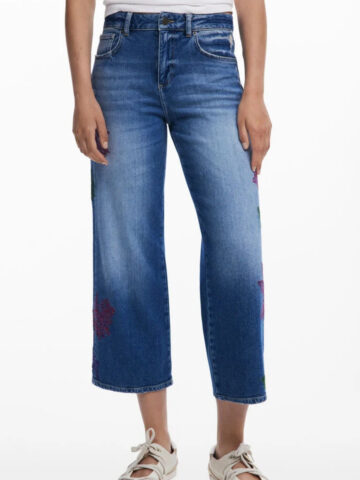DESIGUAL WOMEN'S DENIM JEANS, BLUE 25WWDD21_AZ5053