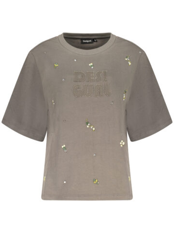 DESIGUAL WOMEN'S GRAY ZIPLESS SWEATSHIRT