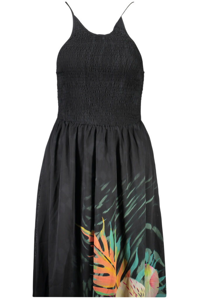 DESIGUAL WOMEN'S LONG BLACK DRESS 26SWVW66_NE2000