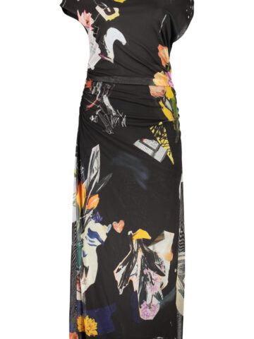 DESIGUAL WOMEN'S LONG BLACK DRESS 26SWVK29_NE2000
