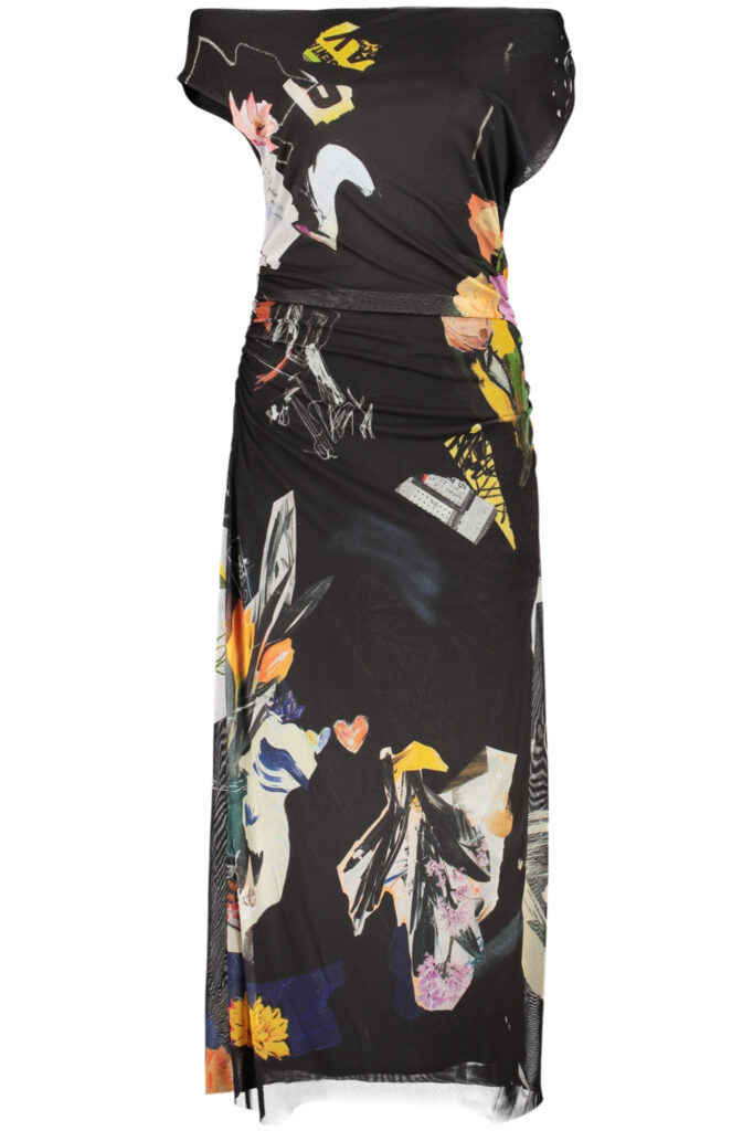 DESIGUAL WOMEN'S LONG BLACK DRESS 26SWVK29_NE2000