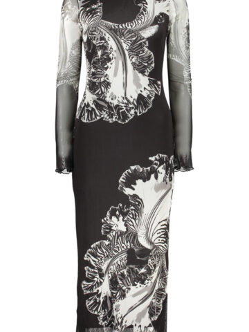 DESIGUAL WOMEN'S LONG BLACK DRESS 26SWVK53_NE2000