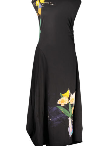 DESIGUAL WOMEN'S LONG BLACK DRESS 26SWVK50_NE2000