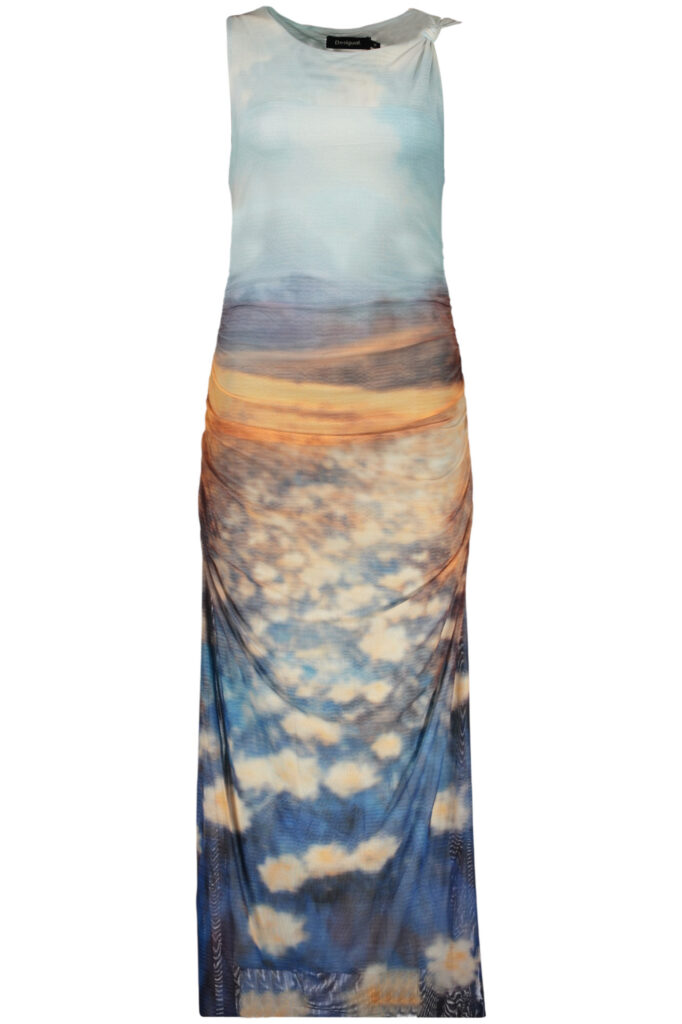 DESIGUAL WOMEN'S LONG DRESS, BLUE 26SWVK28_AZ5045