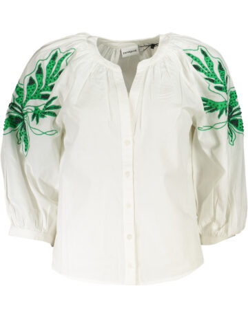 DESIGUAL WOMEN'S LONG SLEEVE SHIRT WHITE 24SWBW25_BI1000
