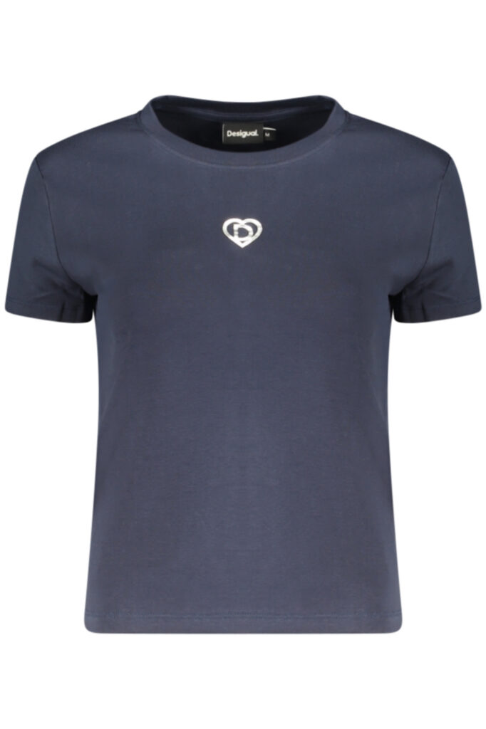 DESIGUAL WOMEN'S SHORT-SLEEVE T-SHIRT BLUE 26SWTK04_BL5000