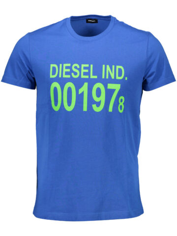 DIESEL MEN'S SHORT SLEEVE T-SHIRT BLUE SASAT-DIEGO_62FC564_BLU8II