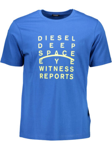 DIESEL MEN'S SHORT SLEEVE T-SHIRT BLUE S4ELT-JUST_2B12585_BLU8II