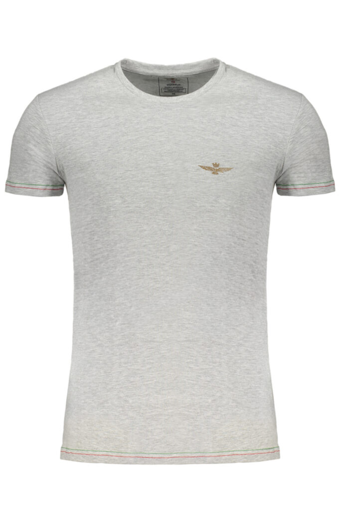 ERONAUTICA MILITARE MEN'S GRAY SHORT SLEEVE T-SHIRT SCOTI003J508_GR17171
