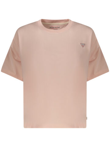 GUESS JEANS WOMEN'S SHORT SLEEVE T-SHIRT PINK W4YI05K8HM0_RSG6R4